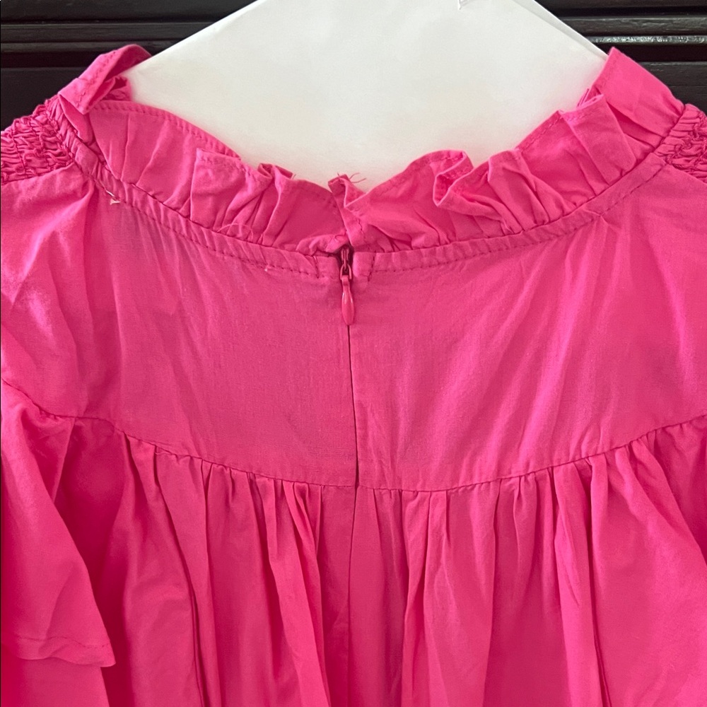 Pinch Pink Smocked Ruffle‎ Sleeve Dress - Picture 7 of 10